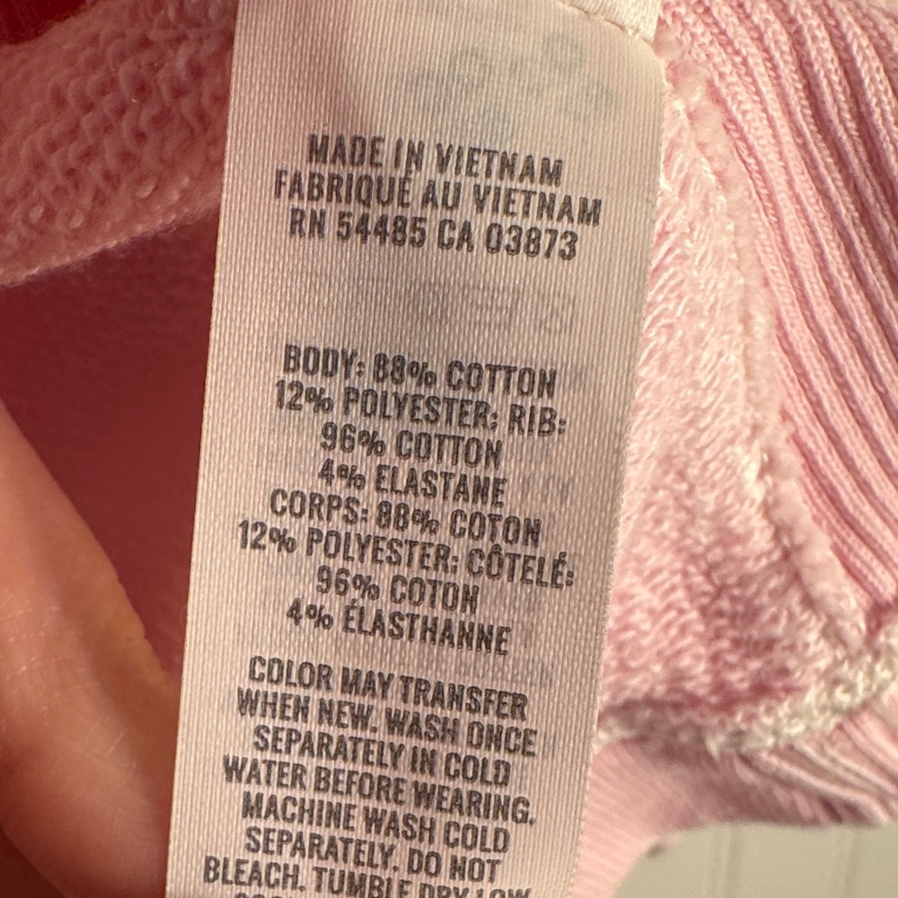 Aerie Seams Right Short Puff Sleeve Cropped Sweatshirt Light Pink Size XXL - Picture 6 of 10